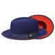 Bruno Capelo Navy / Red Bottom Australian Wool Fedora Dress Hat PR-305